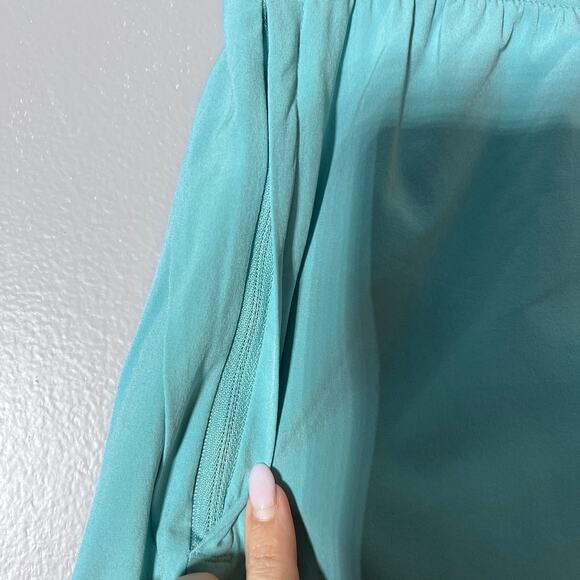 NWT All In Motion Run Shorts Medium Teal Blue Unlined 5” Inseam Athletic - Picture 3 of 5